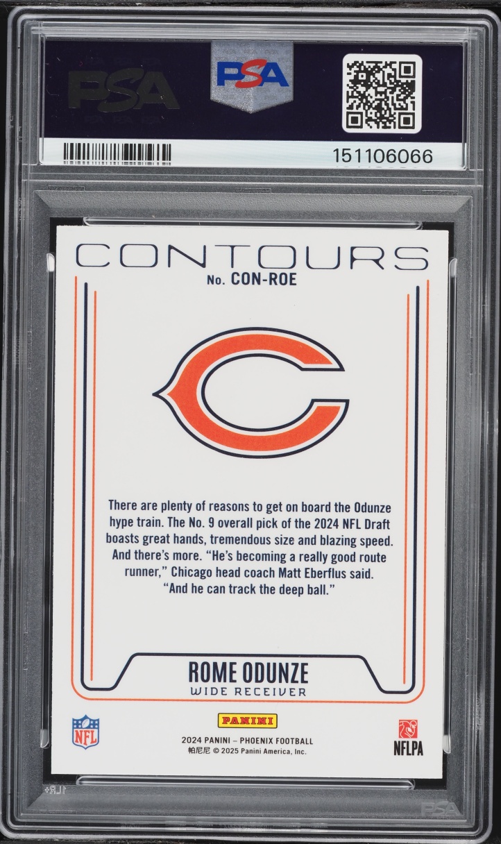2024 Panini Phoenix Contours Rome Odunze ROOKIE #CON-ROE PSA 6 EXMT