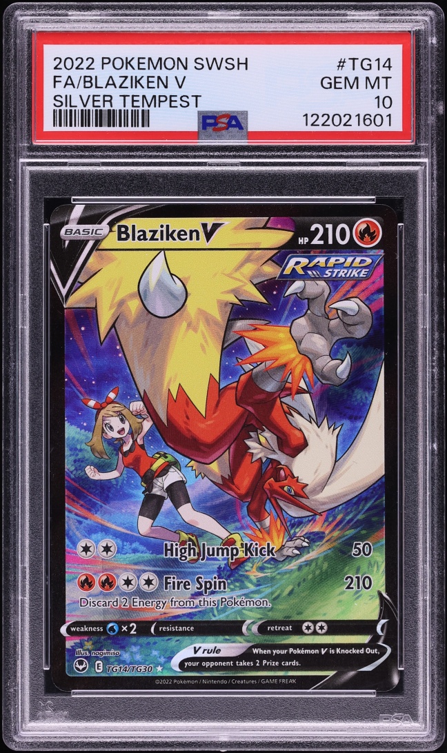 2022 Pokemon Sword & Shield Silver Tempest CHR Blaziken V #TG14 PSA 10 GEM MINT