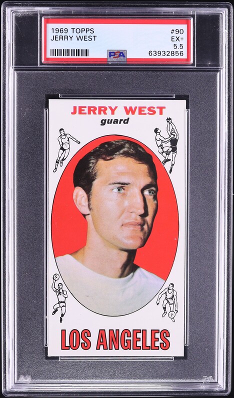 1969 Topps Basketball Jerry West #90 PSA 5.5 EX+