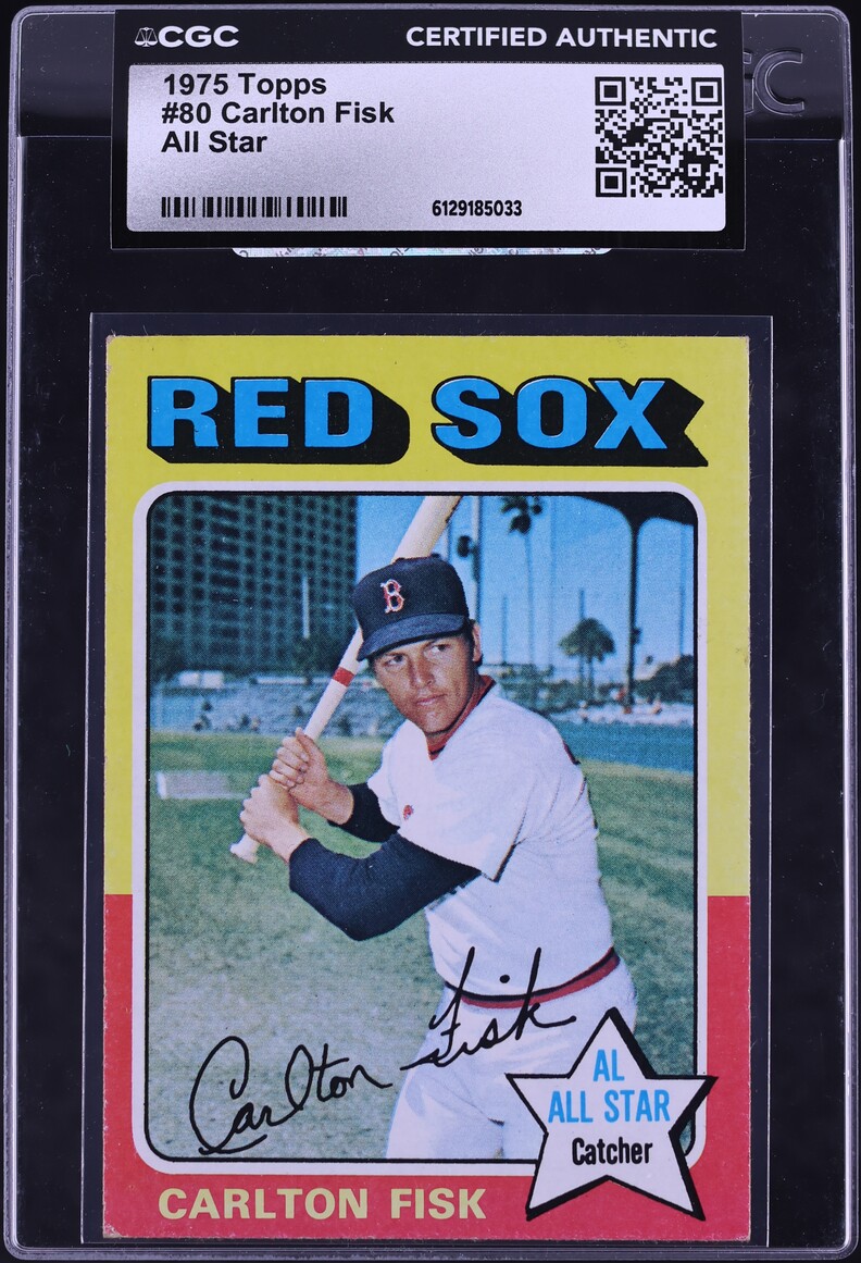 1975 Topps Carlton Fisk ALL STAR #80 CGC AUTH