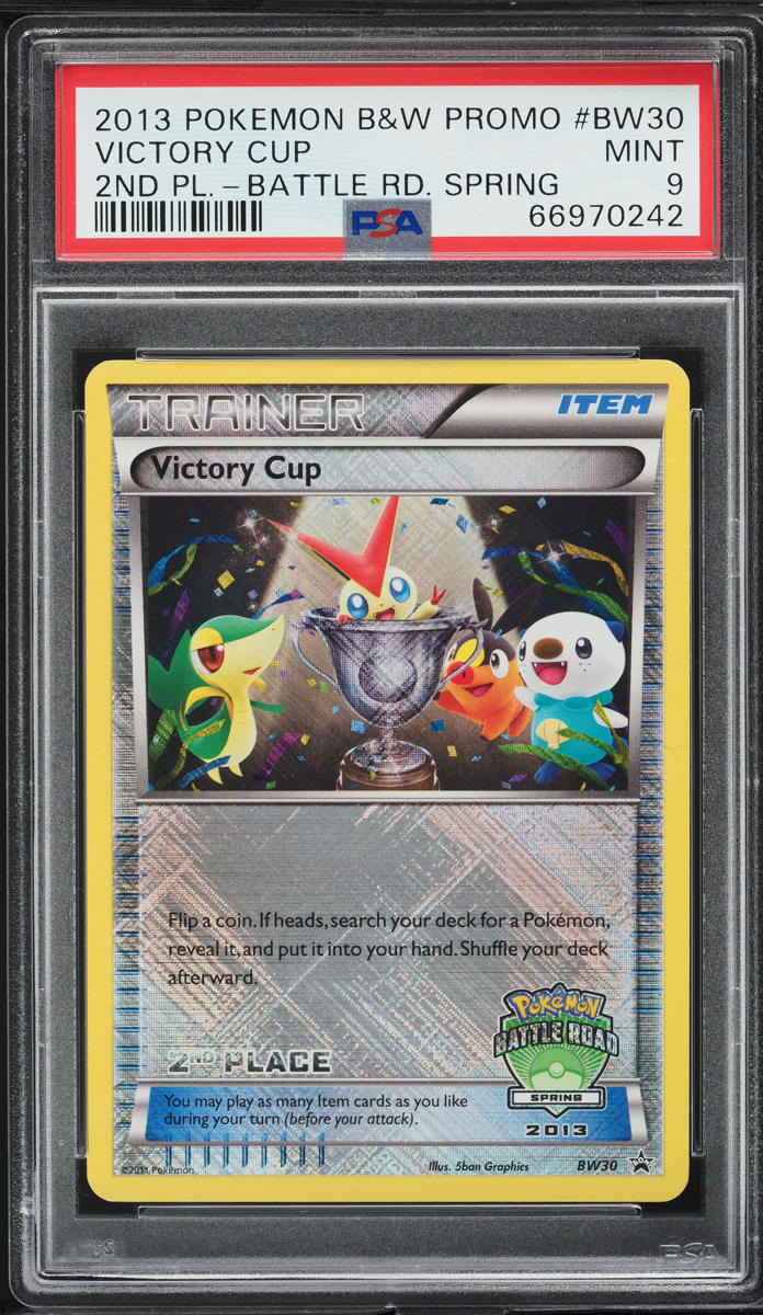 2012 Pokemon Black & White Battle Road Spring 2nd Place Victory Cup #BW30 PSA 9