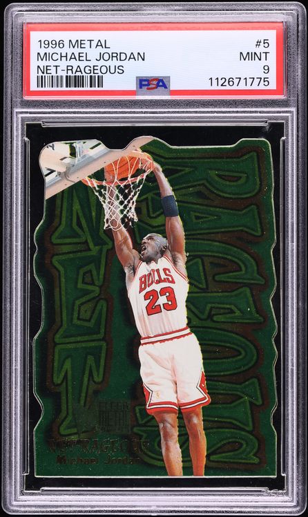 1996 Metal Net-Rageous Michael Jordan #5 PSA 9 MINT