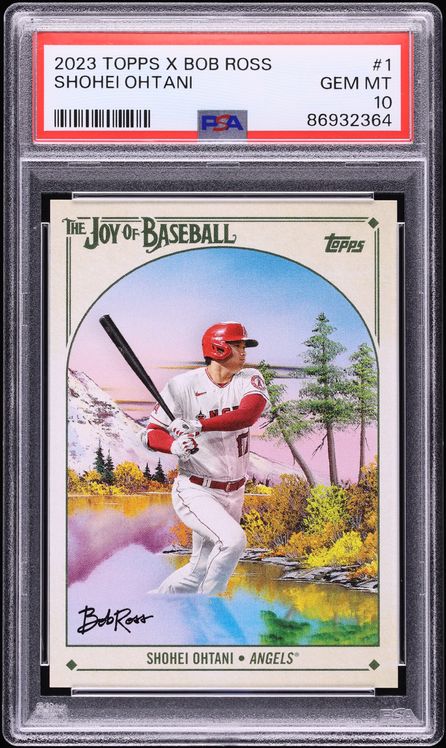 2023 Topps X Bob Ross The Joy Of Baseball Shohei Ohtani #1 PSA 10 GEM MINT