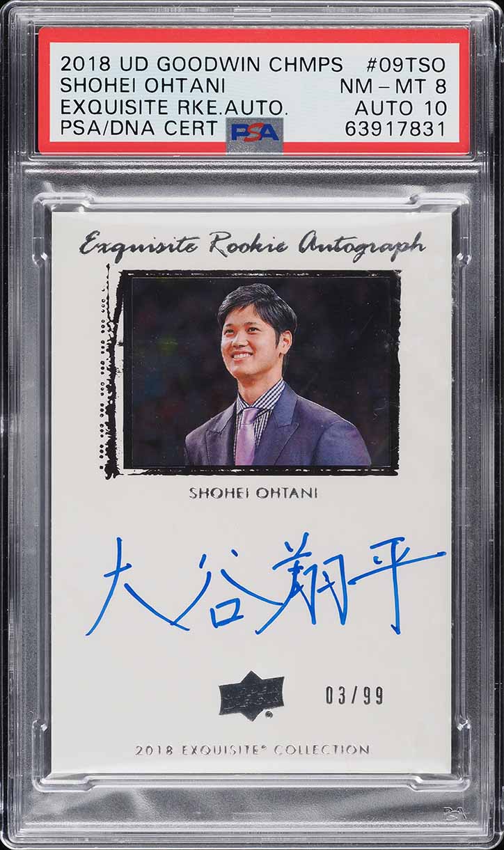 2018 UD Goodwin Champions Exquisite Shohei Ohtani RC KANJI AUTO