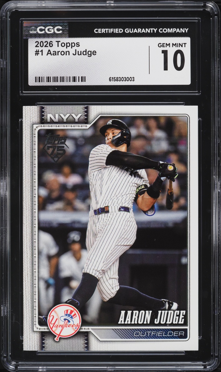 2026 Topps Aaron Judge #1 CGC 10 GEM MINT