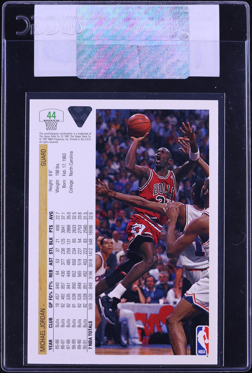 1991 Upper Deck Basketball Michael Jordan #44 CGC AUTH