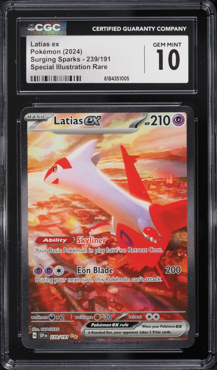 2024 Pokemon Scarlet & Violet Surging Sparks SIR Latias Ex #239 CGC 10 GEM MINT