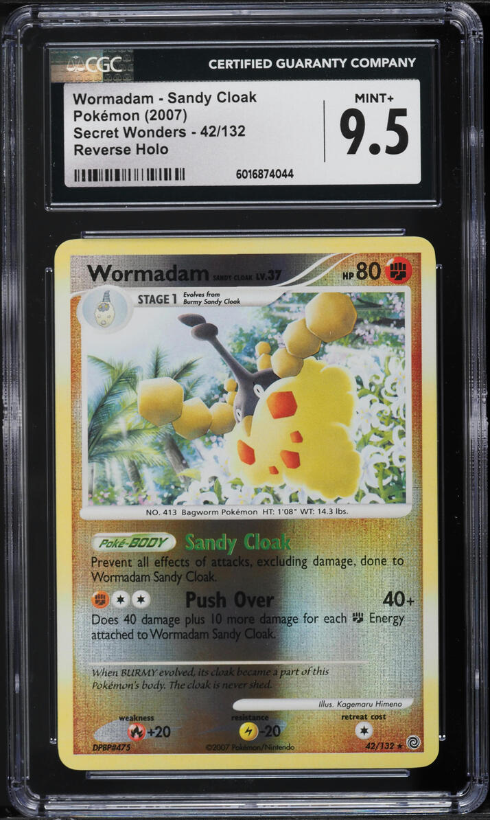 2007 Pokemon DP Secret Wonders Reverse Holo Wormadam Sandy Cloak #42 CGC 9.5 - Main Image