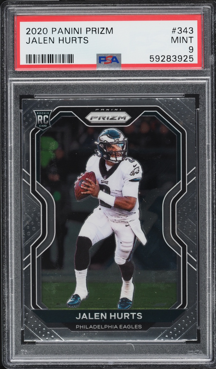 2020 Panini Prizm Jalen Hurts ROOKIE #343 PSA 9 MINT
