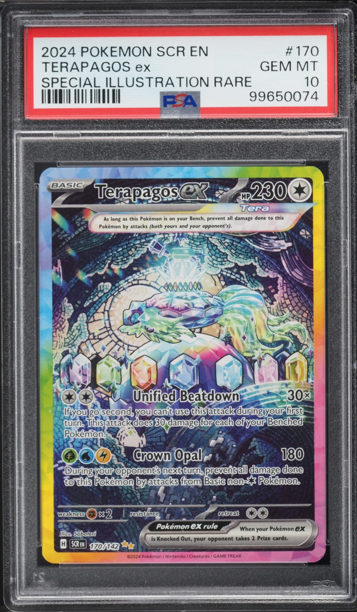 2024 Pokemon Scarlet & Violet Stellar Crown SIR Terapagos ex #170 PSA 10 GEM MINT