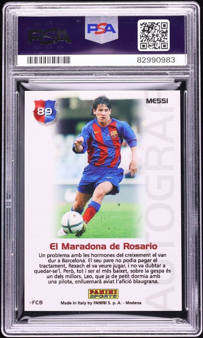 2004 Panini Sports Mega Cracks Barca Campio Lionel Messi ROOKIE #89 PSA 9 MINT - Photo 2