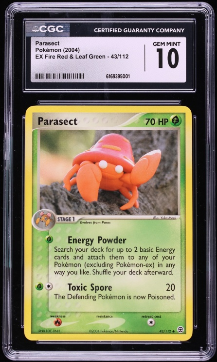 2004 Pokemon EX Fire Red & Leaf Green Parasect #43 CGC 10 GEM MINT