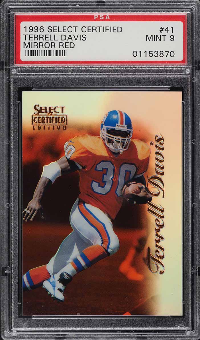 1996 Select Certified Mirror Red Terrell Davis #41 PSA 9 MINT on