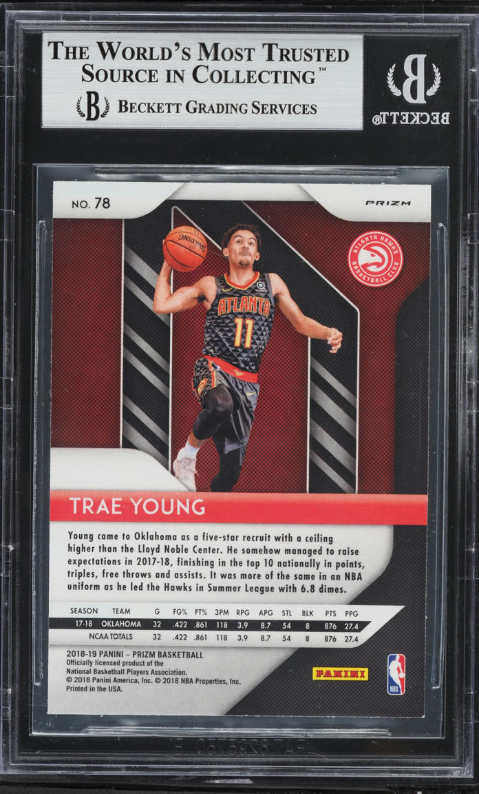 2018 Panini Prizm Silver Trae Young ROOKIE #78 BGS 9 MINT