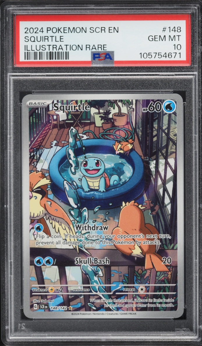 2024 Pokemon Scarlet & Violet Stellar Crown IR Squirtle #148 PSA 10 GEM MINT