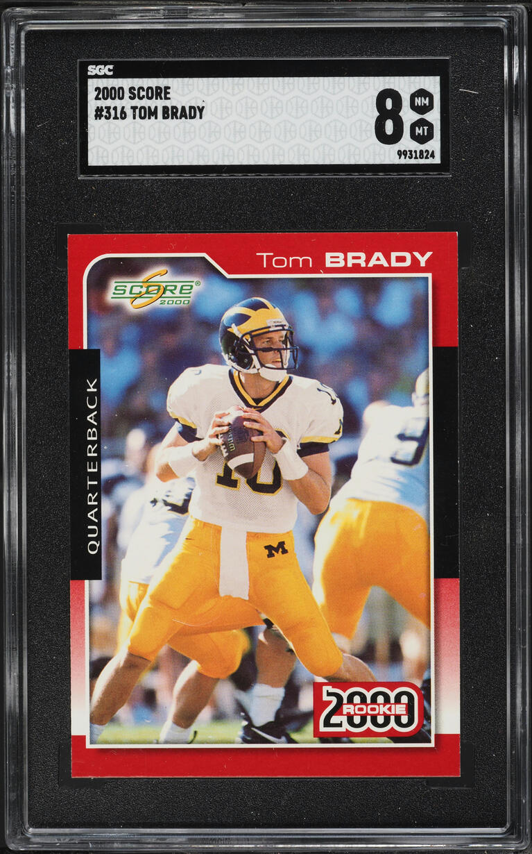 2000 Score Football Tom Brady ROOKIE #316 SGC 8 NM-MT