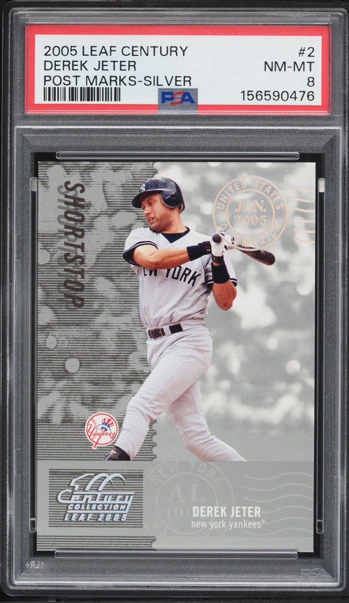 2005 Leaf Century Post Marks Silver Derek Jeter /100 #2 PSA 8 NM-MT