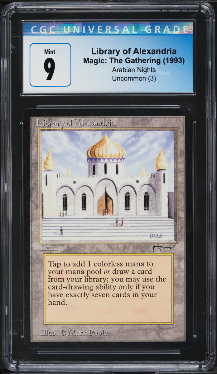 1993 Magic The Gathering MTG Arabian Nights Library Of Alexandria CGC 9 MINT