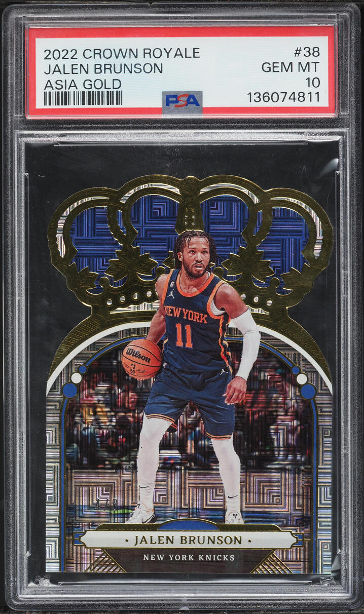 2022 Crown Royale Asia Gold Die-Cut Jalen Brunson /8 #38 PSA 10 GEM MINT