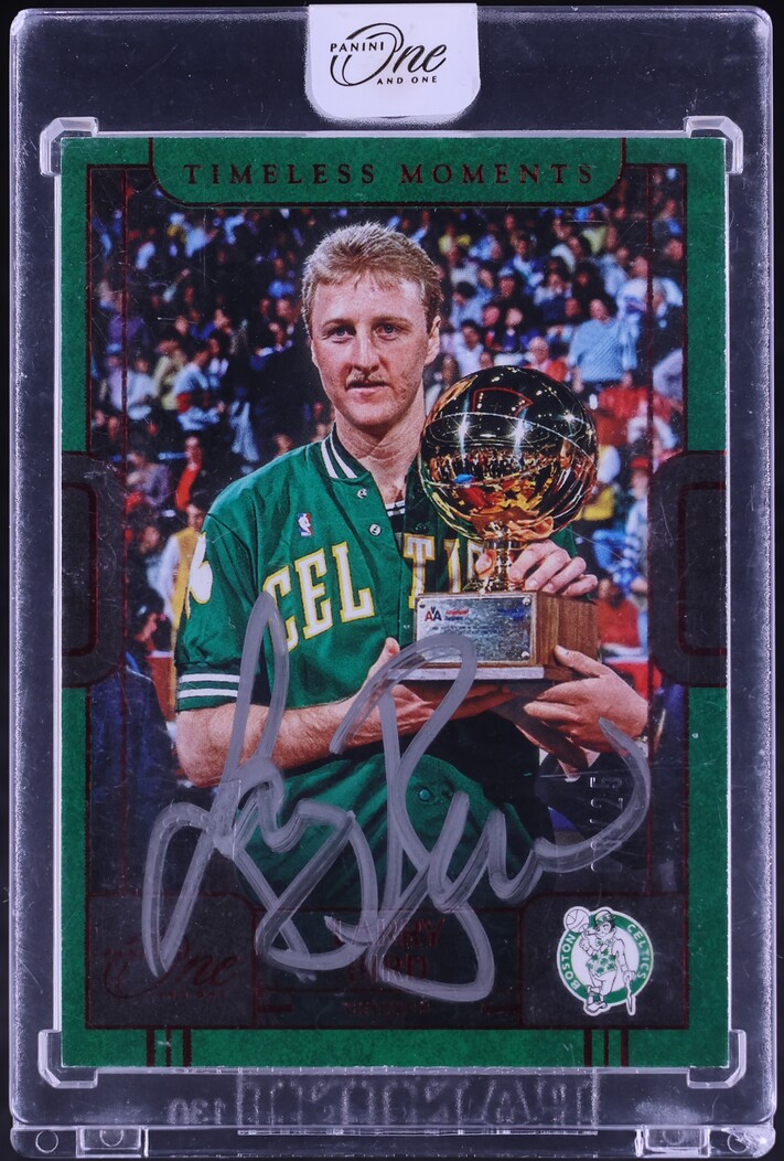 2022 Panini One And One Timeless Moments Red Larry Bird AUTO /25 #TMA-LBI - Photo 1