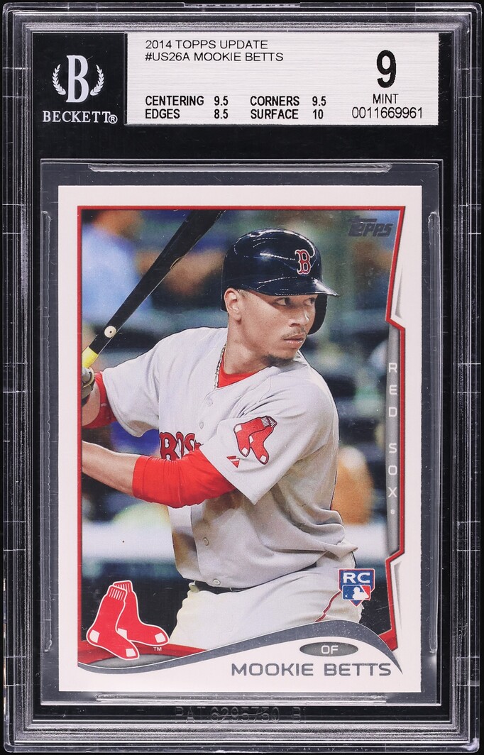 2014 Topps Update Mookie Betts ROOKIE #US-26 BGS 9 MINT