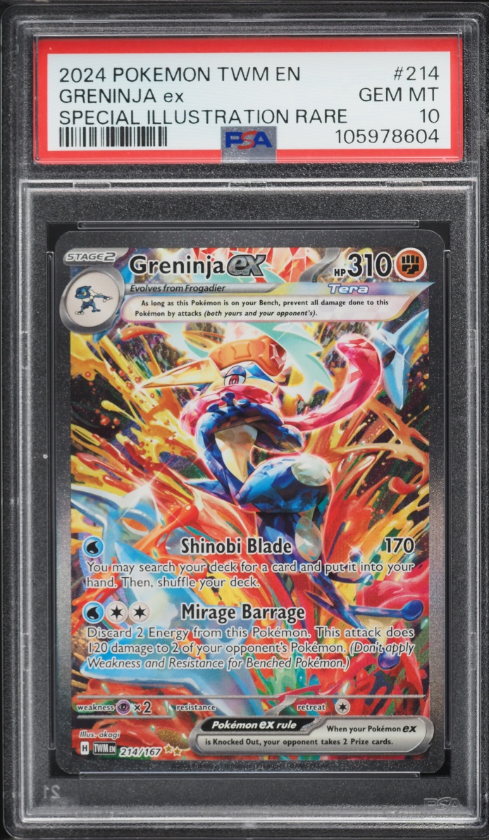 2024 Pokemon Scarlet & Violet Twilight Masquerade SIR Greninja ex #214 PSA 10 GEM MINT