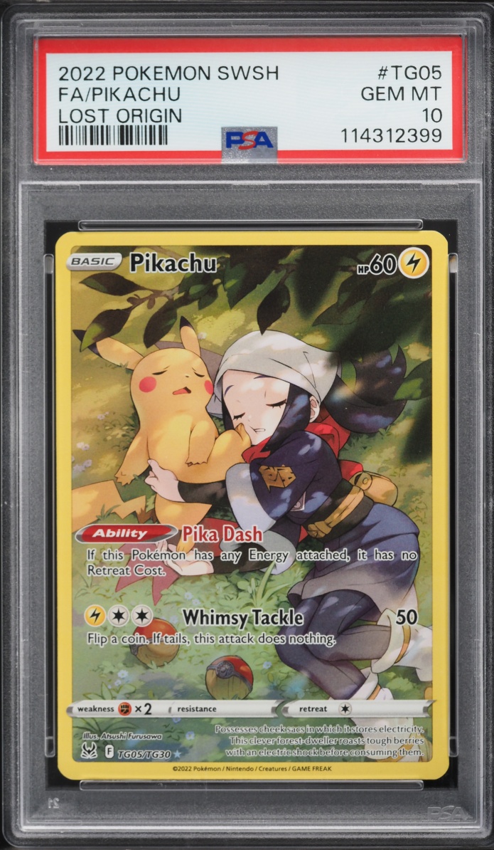 2022 Pokemon Sword & Shield Lost Origin Trainer Gallery CHR Pikachu #TG05 PSA 10 GEM MINT