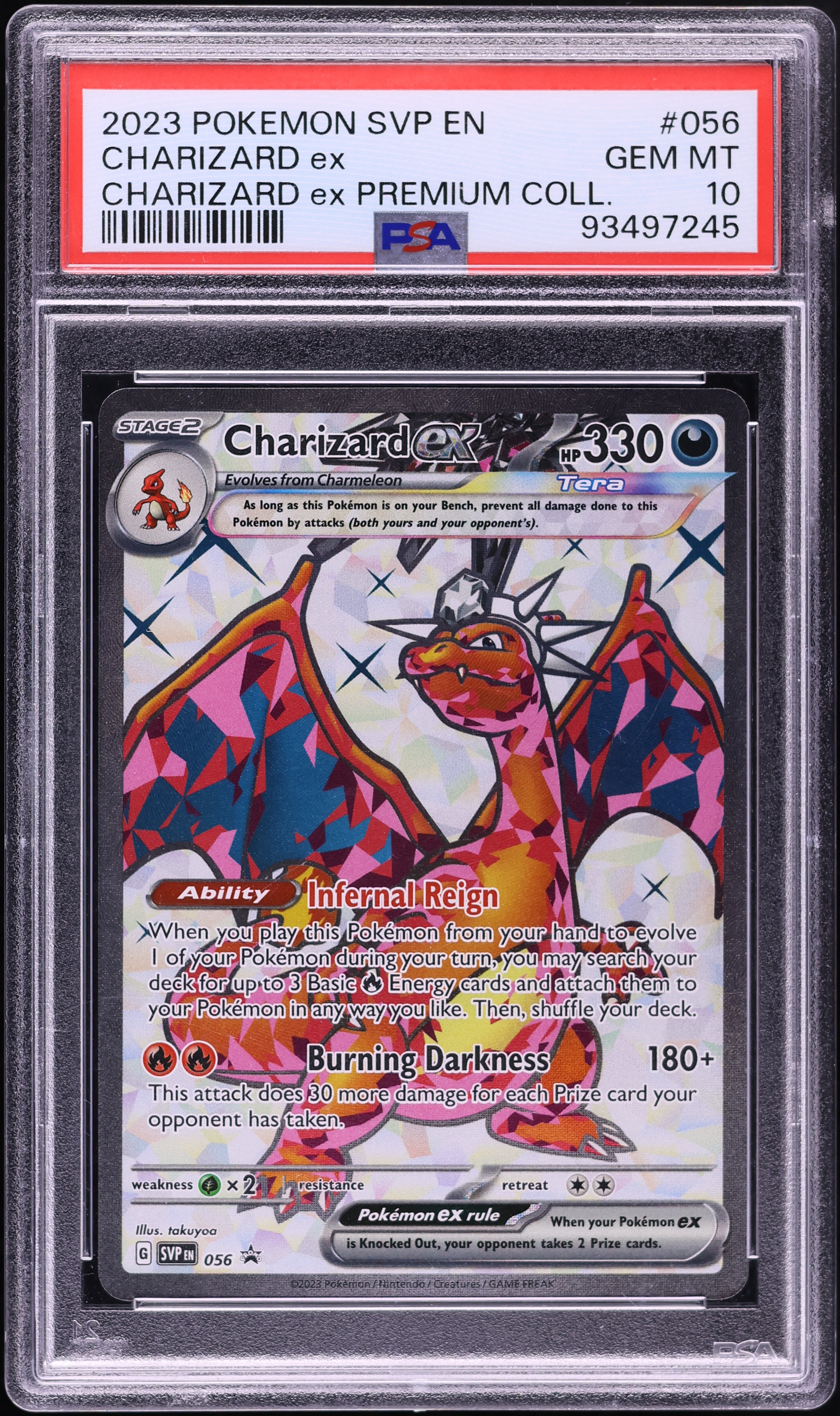 2023 Pokemon SV Promo Premium Collection Full Art Charizard EX #56 PSA 10 GEM MINT