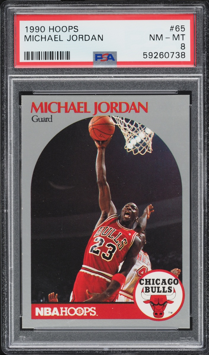 1990 Hoops Michael Jordan #65 PSA 8 NM-MT