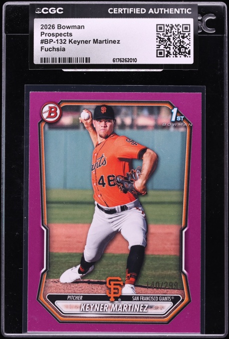2026 Bowman Fuchsia Keyner Martinez PROSPECT /299 #BP-132 CGC AUTH