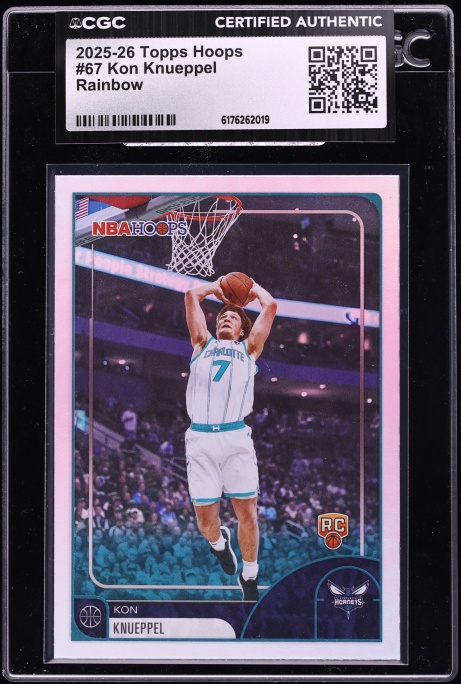 2025 Topps Hoops Rainbow Kon Knueppel ROOKIE #67 CGC AUTH