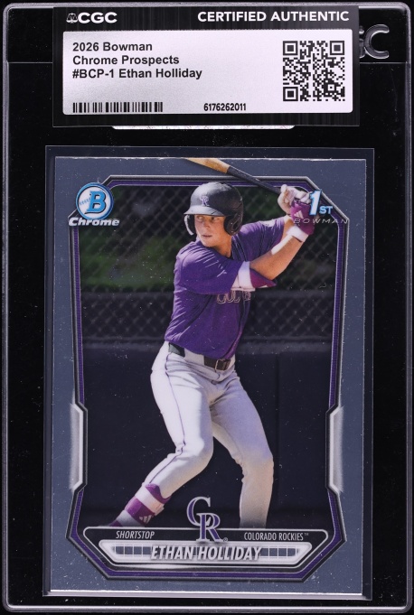 2026 Bowman Chrome Ethan Holliday PROSPECT #BCP-1 CGC AUTH