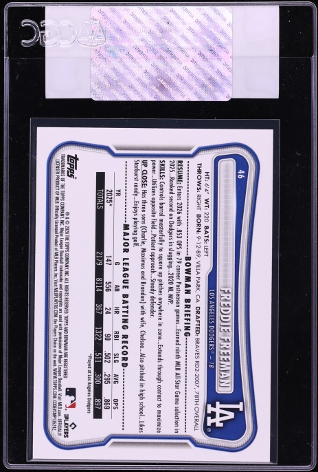 2026 Bowman Gold Freddie Freeman /50 #46 CGC AUTH