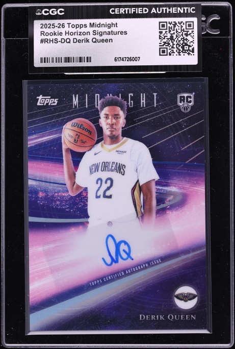 2025 Topps Midnight Horizon Derik Queen ROOKIE AUTO #RHS-DQ CGC AUTH