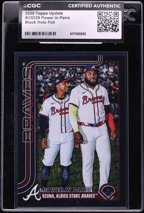 2025 Topps Update Black Holo Foil Power In Pairs /10 #US229 CGC AUTH