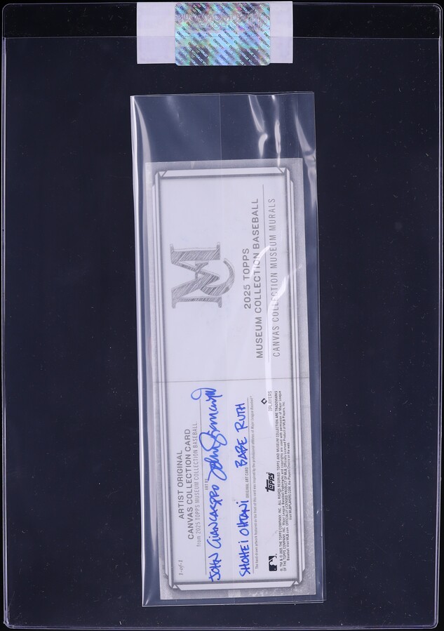2025 Topps Museum Canvas Murals John Giancaspro Shohei Ohtani Babe Ruth AUTO 1/1 CGC AUTH