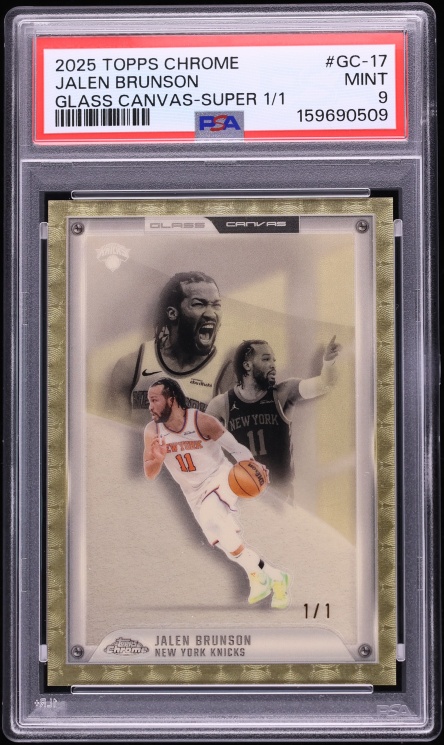 2025 Topps Chrome Glass Canvas Superfractor Jalen Brunson 1/1 #GC-17 PSA 9 MINT