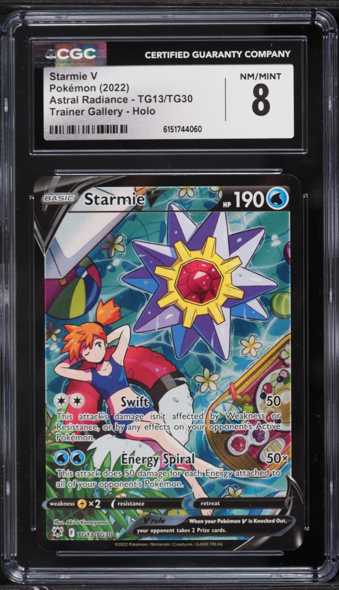 2022 Pokemon Sword & Shield Astral Radiance CHR Starmie V #TG13 CGC 8 NM-MT