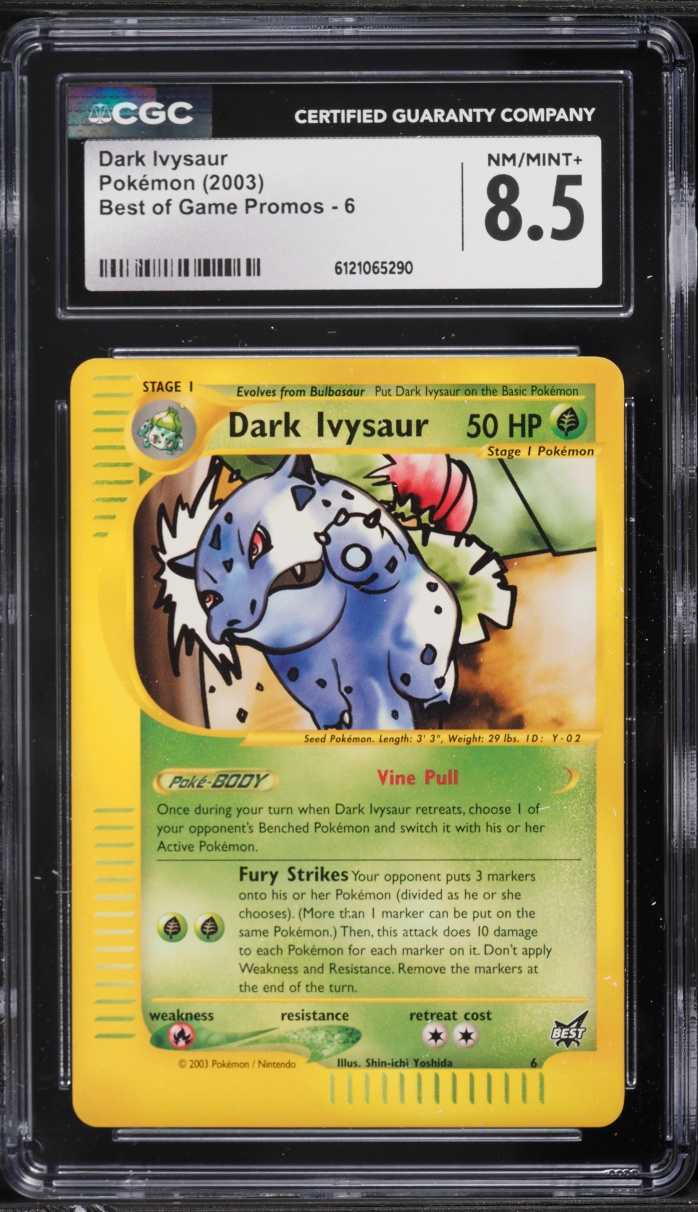 2003 Pokemon Best Of Game Promo Dark Ivysaur #6 CGC 8.5 NM-MT+