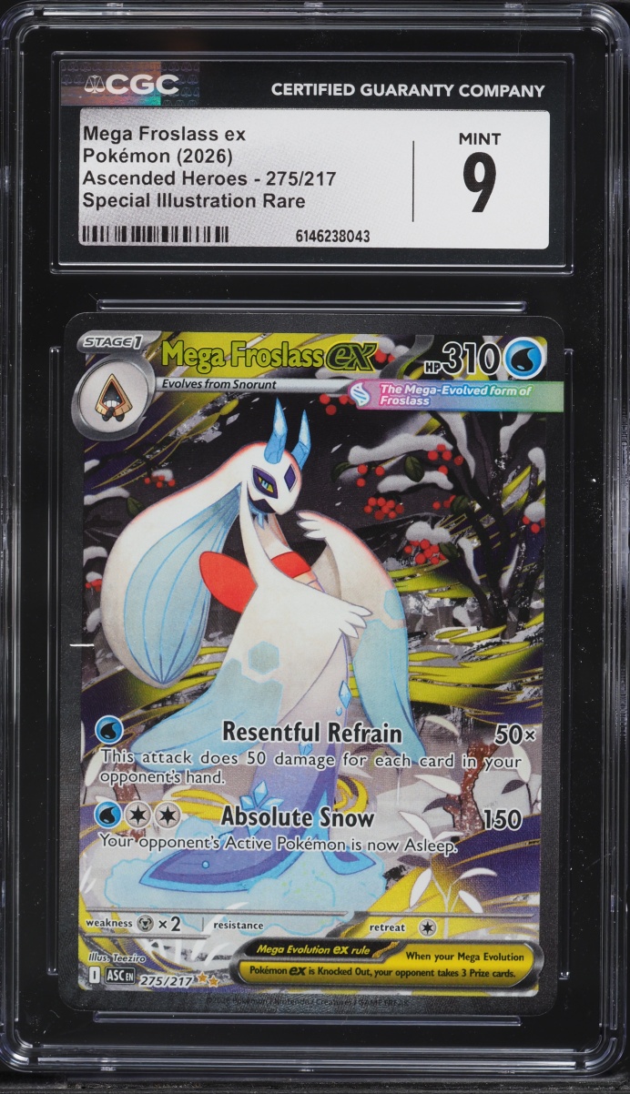 2026 Pokemon Mega Evolution Ascended Heroes SIR Mega Froslass Ex #275 CGC 9 MINT
