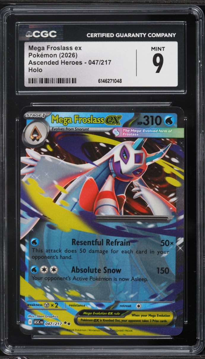 2026 Pokemon Mega Ascended Heroes Holo Mega Froslass ex #47 CGC 9 MINT