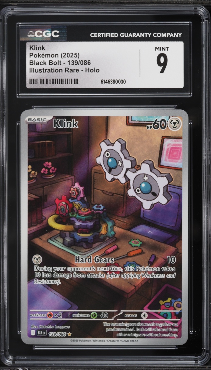 2025 Pokemon Scarlet & Violet Black Bolt IR Klink #139 CGC 9 MINT