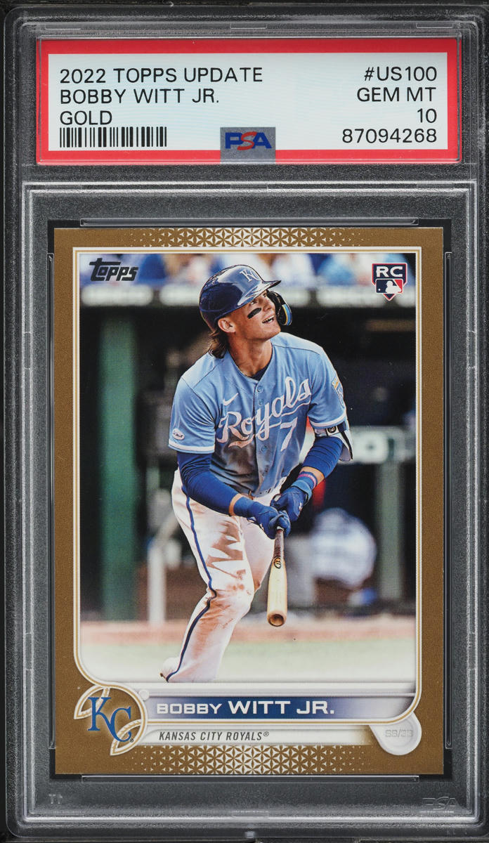 2022 Topps Update Gold Bobby Witt Jr. ROOKIE /2022 #US100 PSA 10 GEM MINT