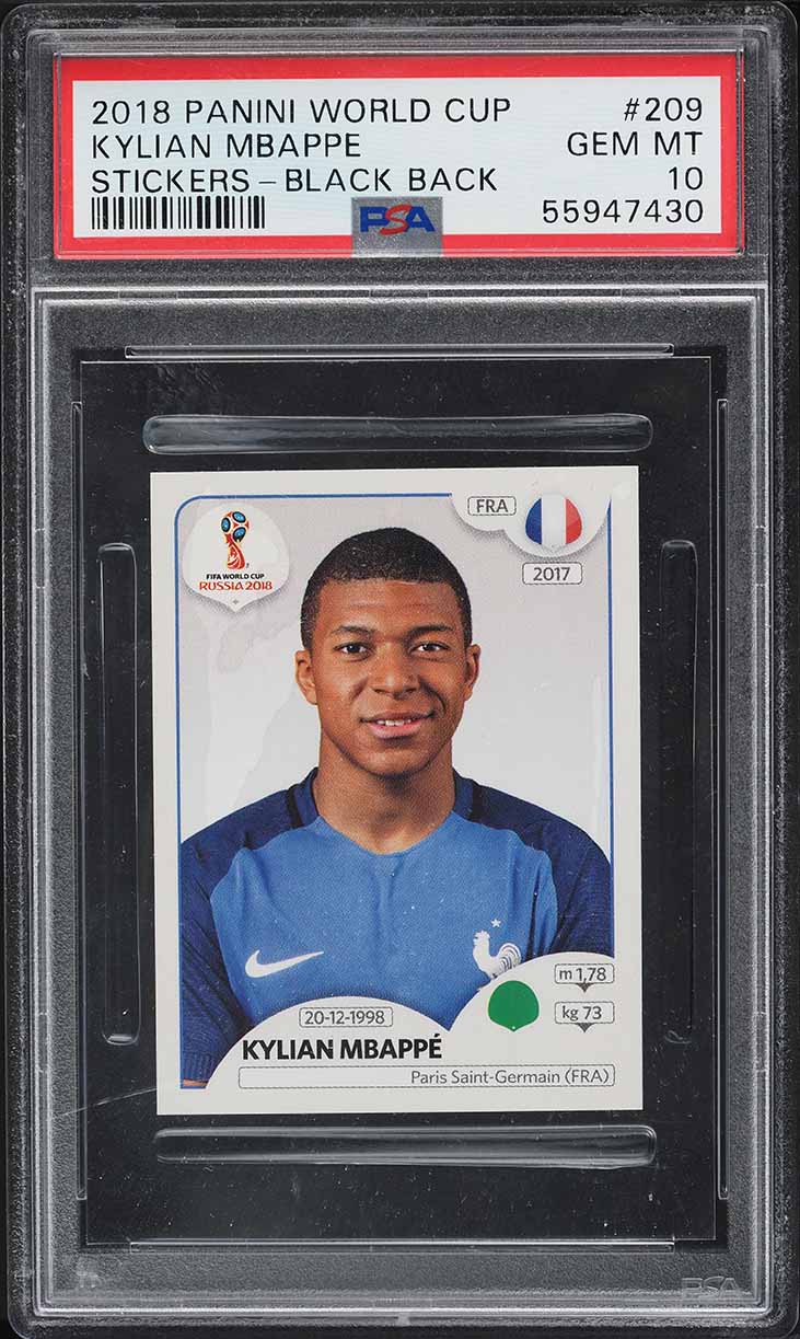 2018 Panini Prizm World Cup Kylian Mbappe ROOKIE RC #80 PSA 10 GEM