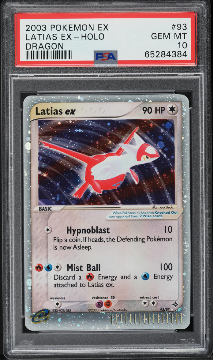 2003 Pokemon EX Dragon Holo Latias ex #93 PSA 10 GEM MINT