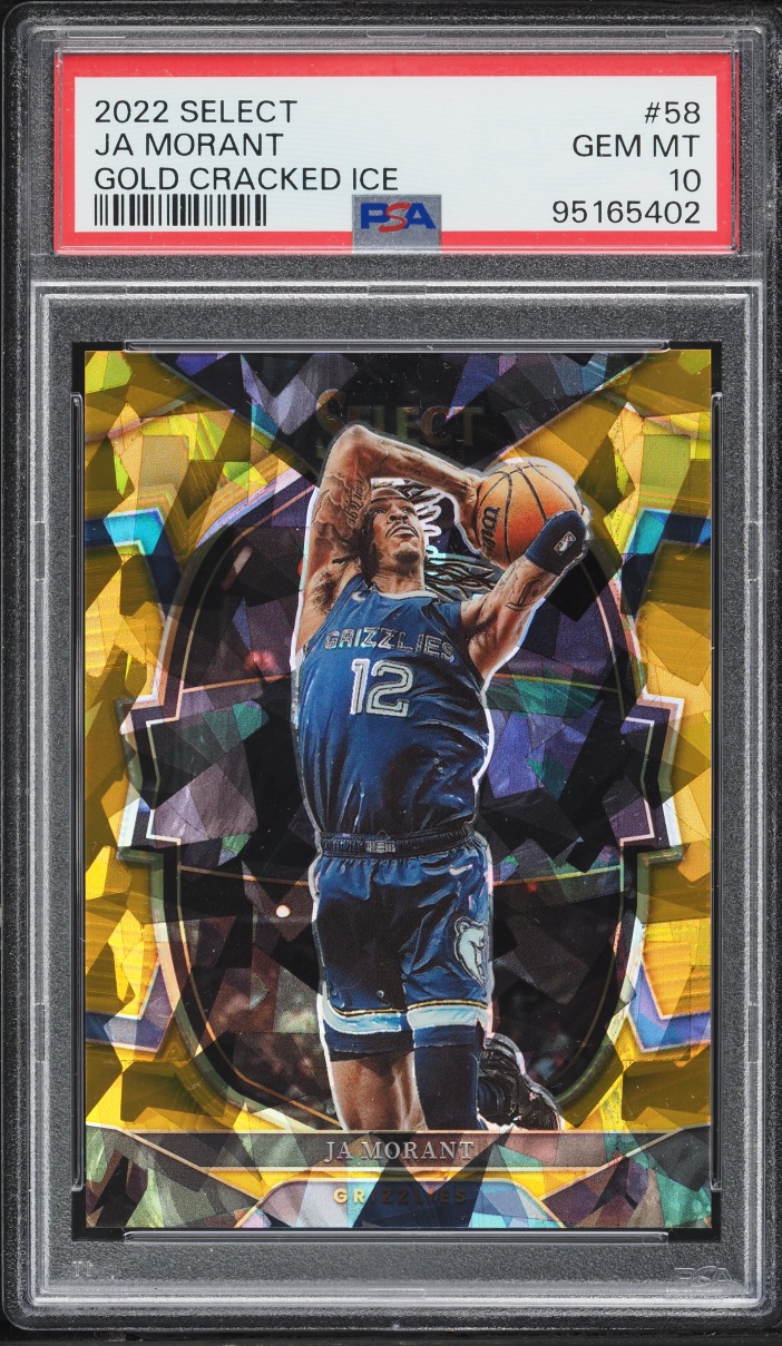 2022 Select Concourse Gold Cracked Ice Ja Morant /10 #58 PSA 10 GEM MINT