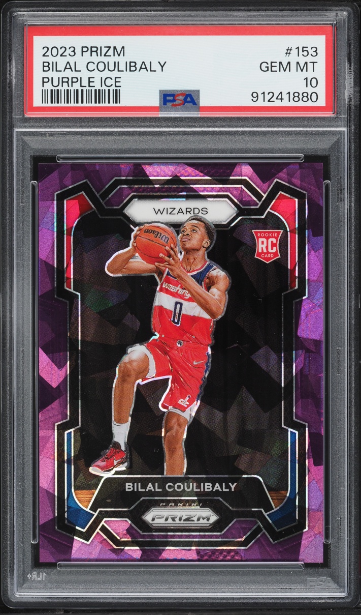 2023 Panini Prizm Purple Ice Bilal Coulibaly ROOKIE /149 #153 PSA 10 GEM MINT