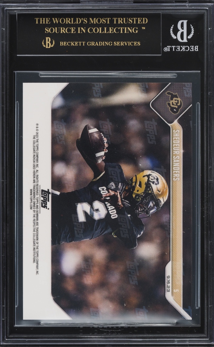2023 Bowman University Now Shedeur Sanders #5 BGS 10 PRISTINE, BLACK LABEL