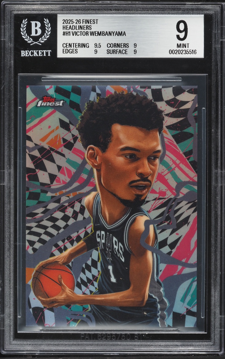 2025 Finest Headliners Victor Wembanyama #H1 BGS 9 MINT