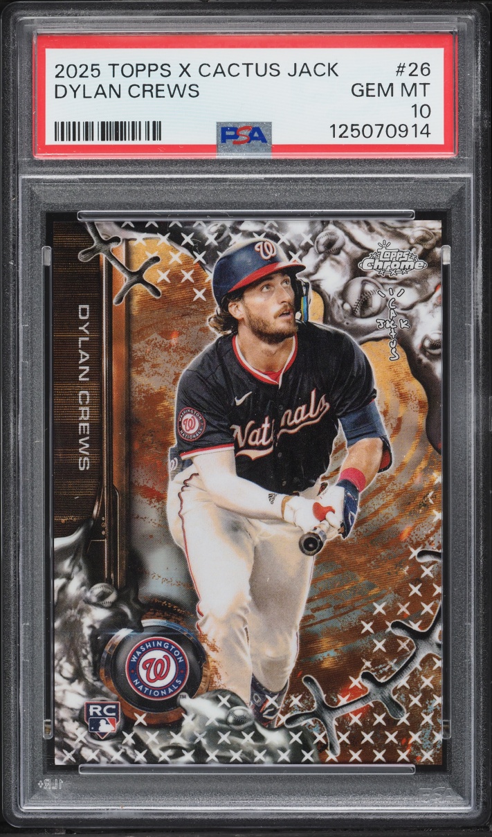 2025 Topps Chrome X Cactus Jack Dylan Crews ROOKIE #26 PSA 10 GEM MINT